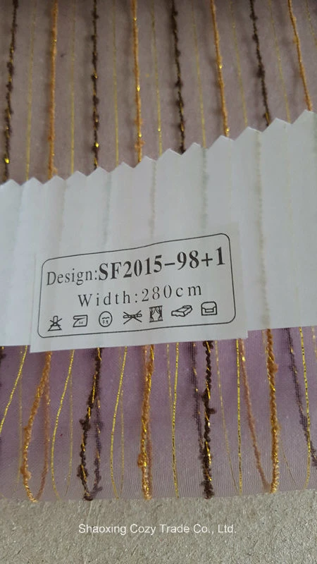 New Fashion Project Stripe Organza Sheer Curtain Fabric 201598+1