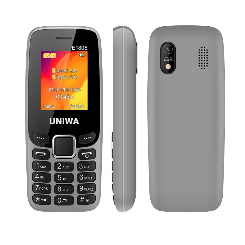 Uniwa E1805 1,77 Zoll Bildschirm Dual SIM Dual Standby Typ C GSM-Mobiltelefon anschließen