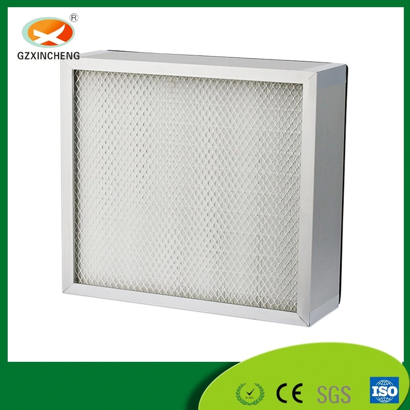 HVAC System H14 Glassfiber Mini-Pleated HEPA (ULPA) Air Purifier Panel Filter