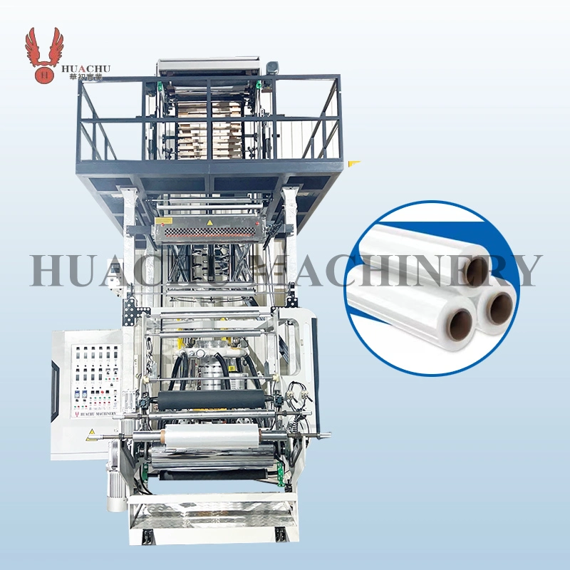 Blown Film Extruder 15 Kw Garbage Bag Biodegradable HDPE Roll Double Lines Pbat Film Blowing Machine Extruder Set