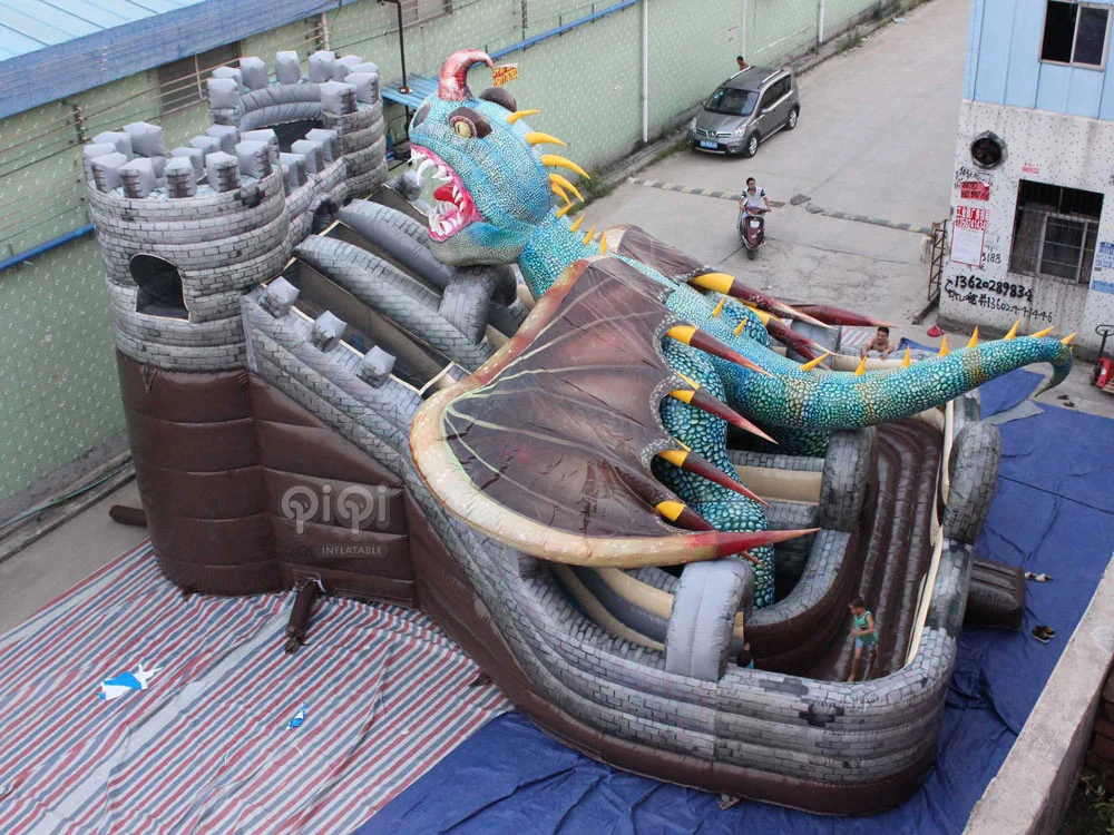 2023 Nuevo barato Inflatable Dragon Park Jumping Bouncer con tobogán Para niños