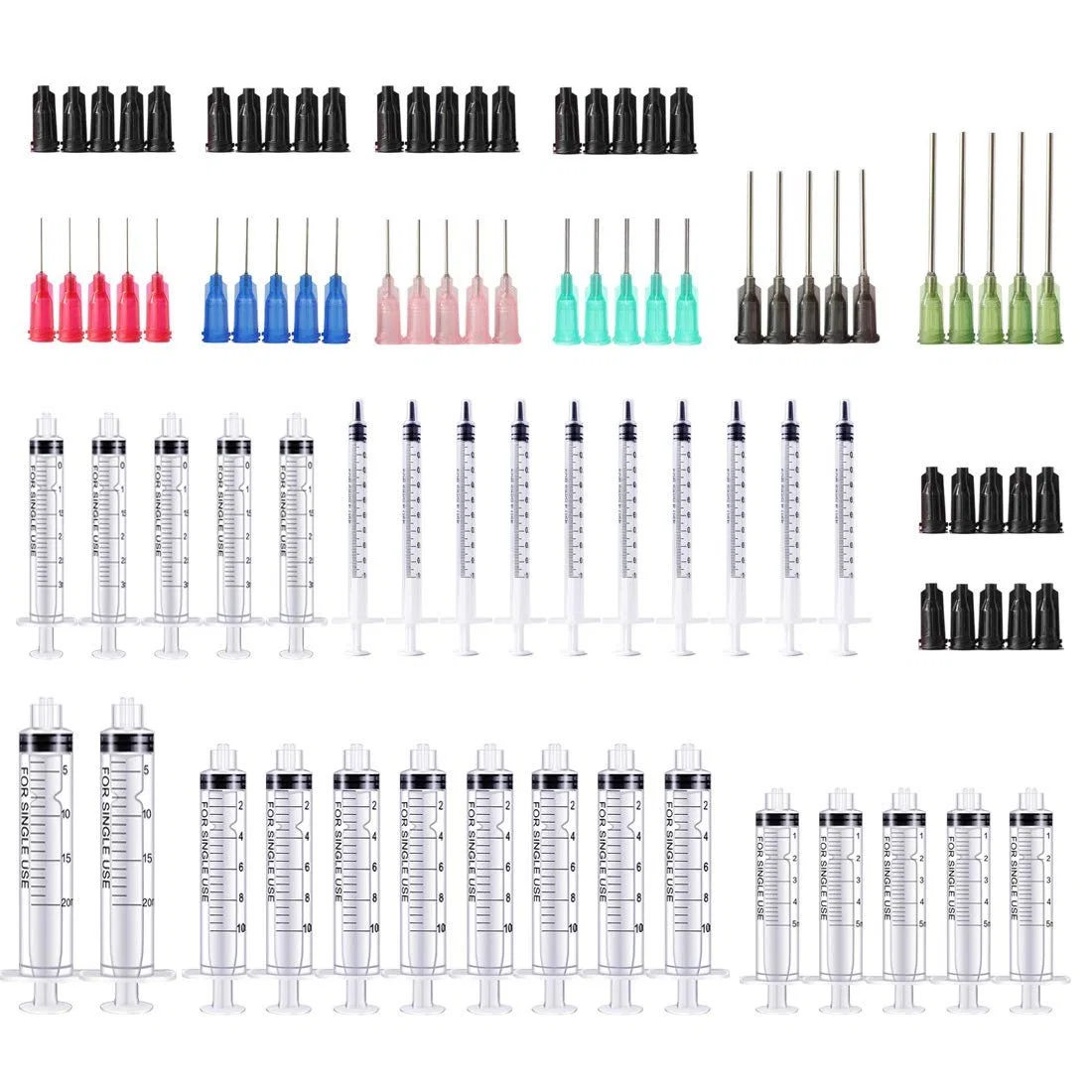 Disposable Medical Plastic 1ml 2ml 3ml 5ml Luer Lock Syringe with Needle
