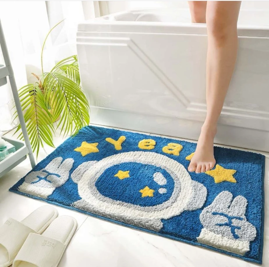 Hot Sale Non-Slip Floor Cute Cartoon Door Square Front Door Foot Mat Indoor Clear Kitchen Door Mat