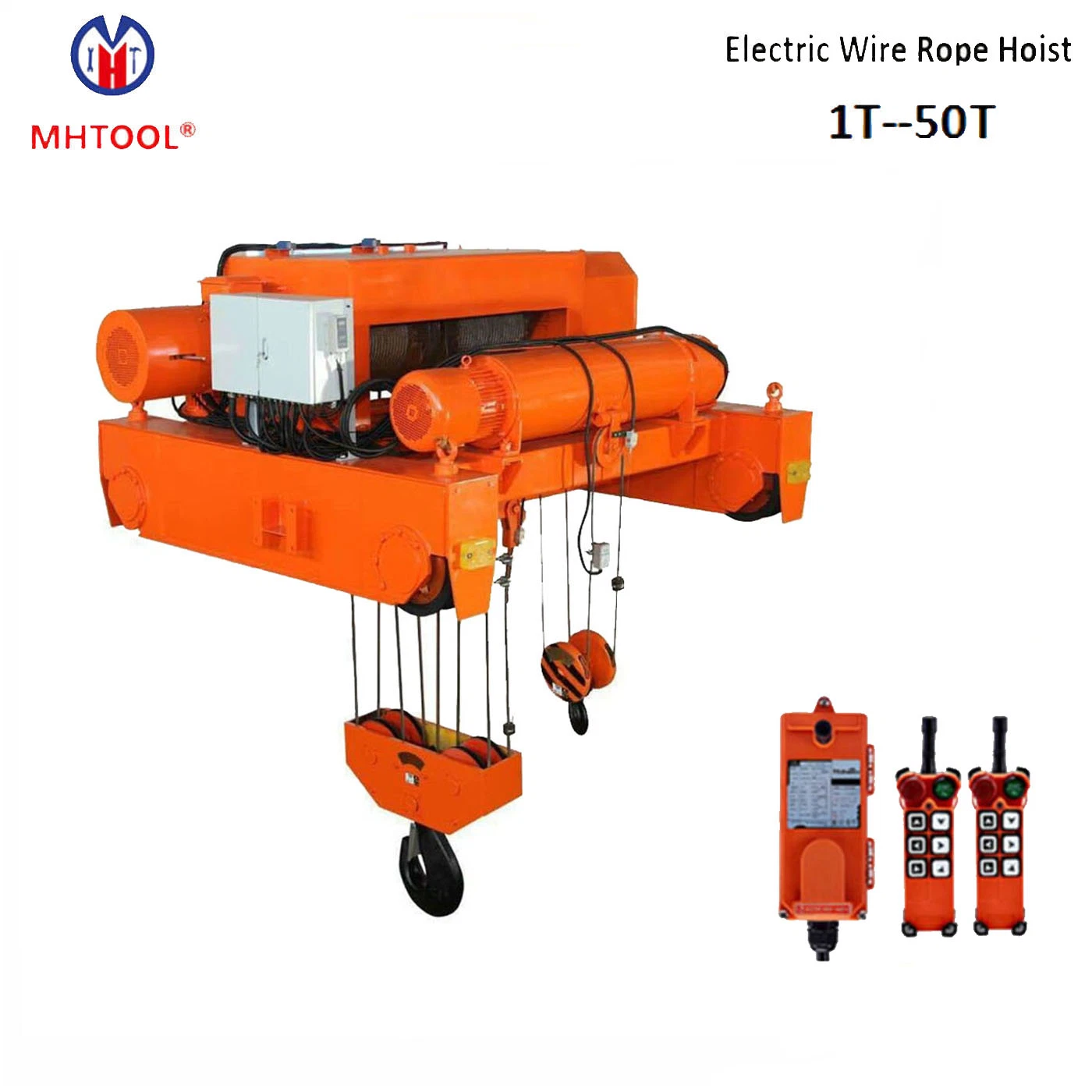 50ton CD1/MD1 Series Electric Wire Rope Hoist with Double Rail China Supplier