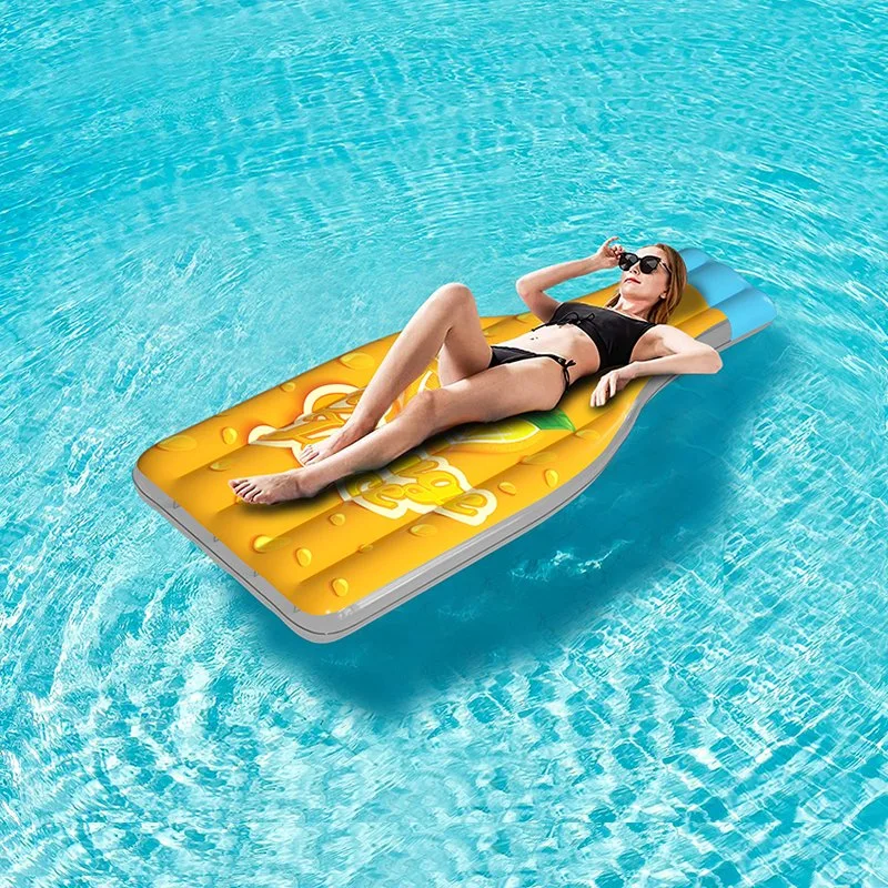 Custom Beer Pool colchón de aire Beach Float Foldable Inflatable Beach Agua flotante