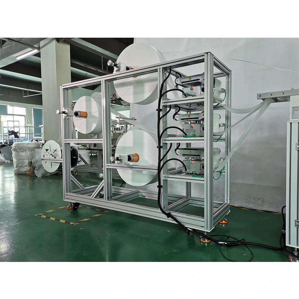 Gosunm Full-Auto Tie Strap Medical Srugical Mask Making Machine with Box Packing Production Line