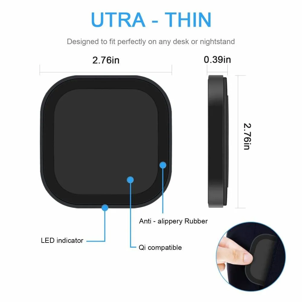 Input Universal Desktop 10W Small Wireless Charger Pad for Samsung S10 for iPhone 13 PRO Max