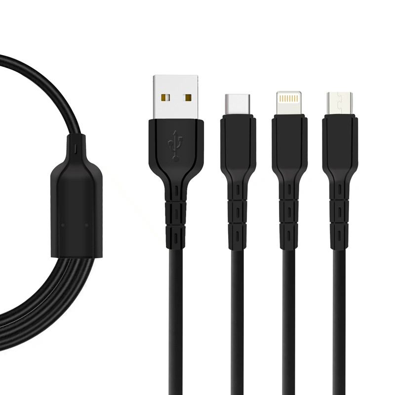 Wholesale/Supplier Colour 3 in 1 USB Data Transfer Charging Cable