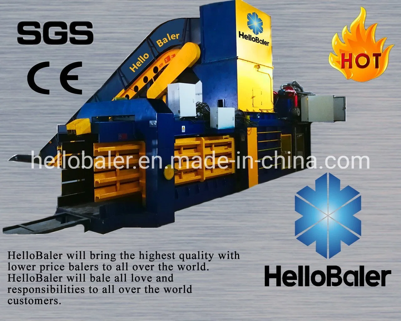 production ability 6-8T/H automatic baler machine for pressing kraft paper occ