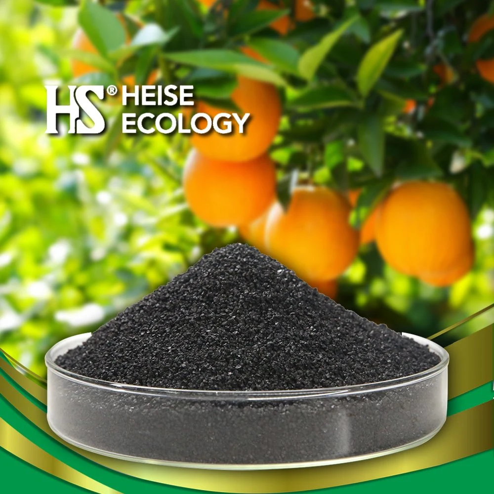 Comercial aprobada GMP fertilizante orgánico HS-Eco bolsas de 25kg potasio Humate Fulvic Acid