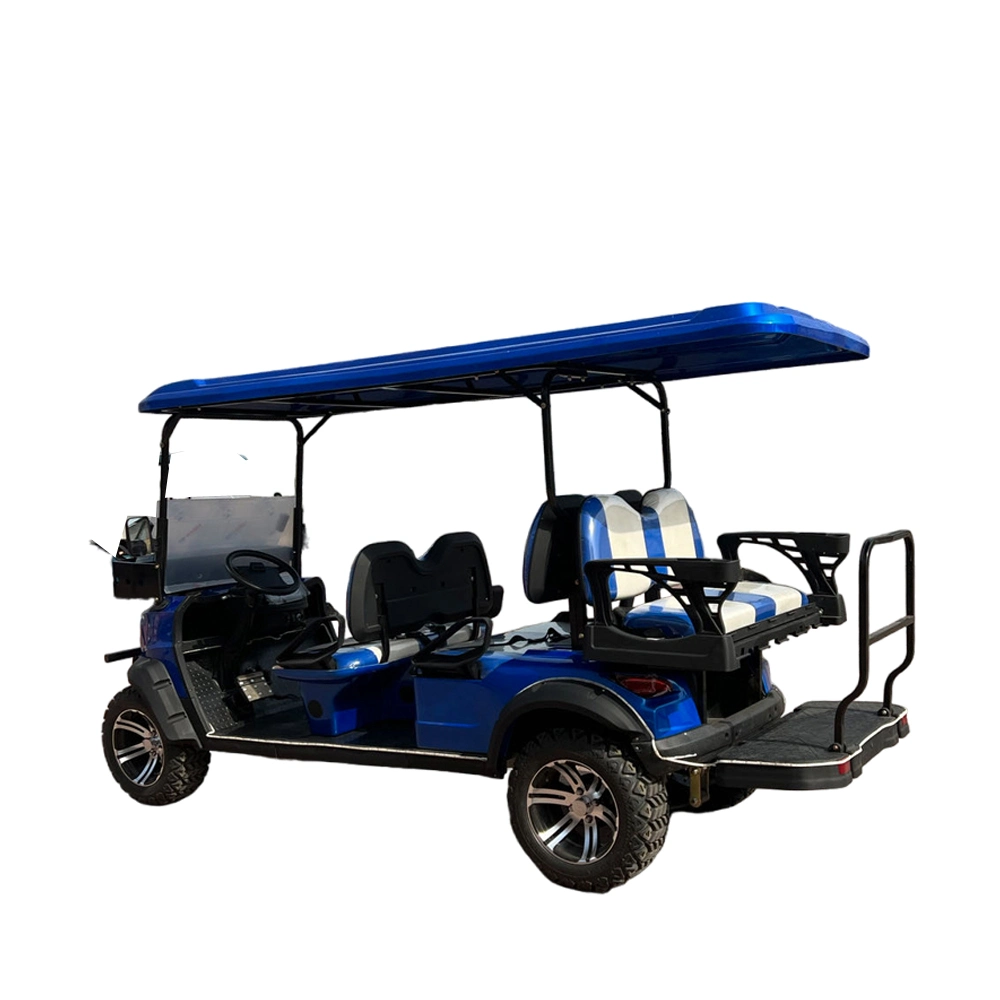 Hot Vender 72V/5kw coche eléctrico eléctrico Golf Cart 6 seater Versión de actualización Golf Cart Top Golf