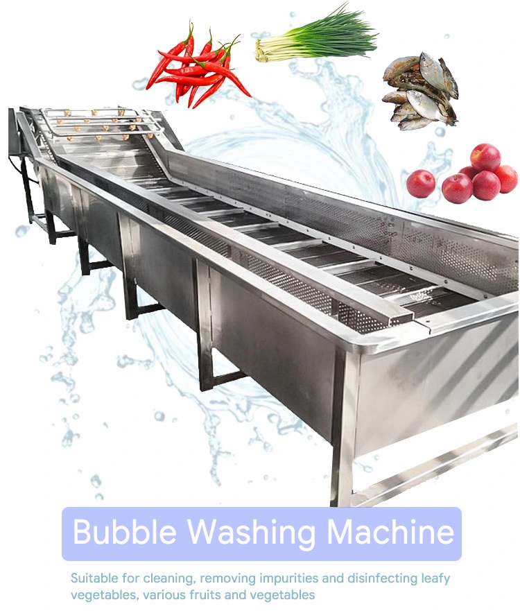 Industry Automatic Bubble Washer Fruit/ Vegetable Washer Washing Machine Line with Bubble