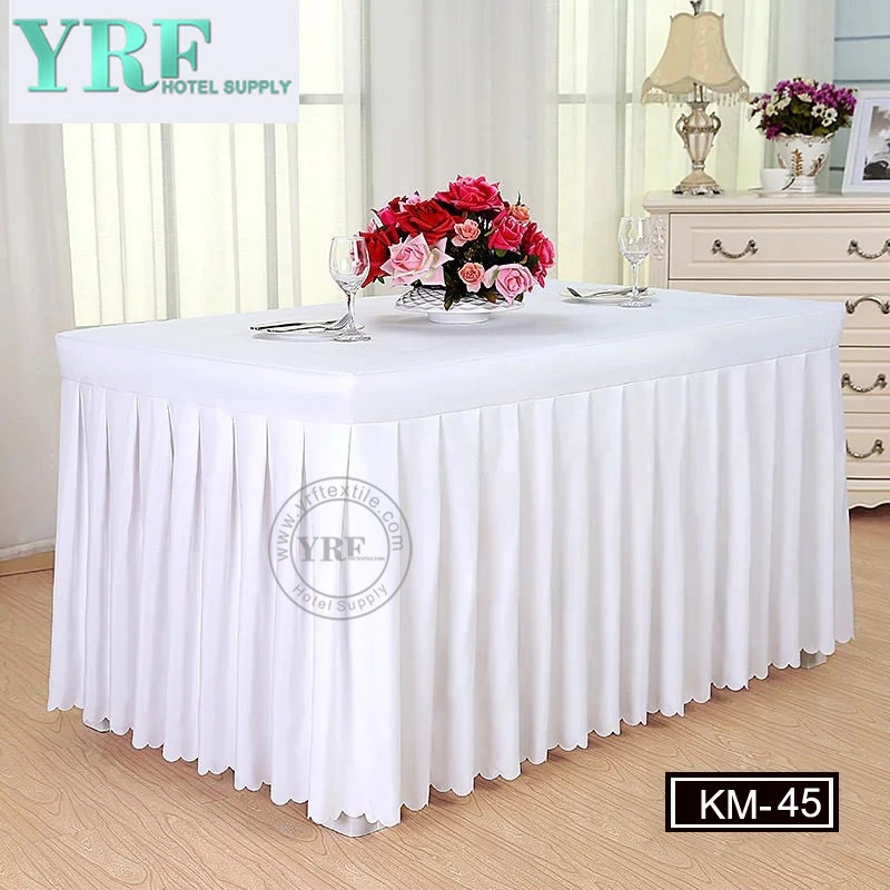 Banquet Hotel Silver Organza Table Skirt Different Styles of Tablecloth