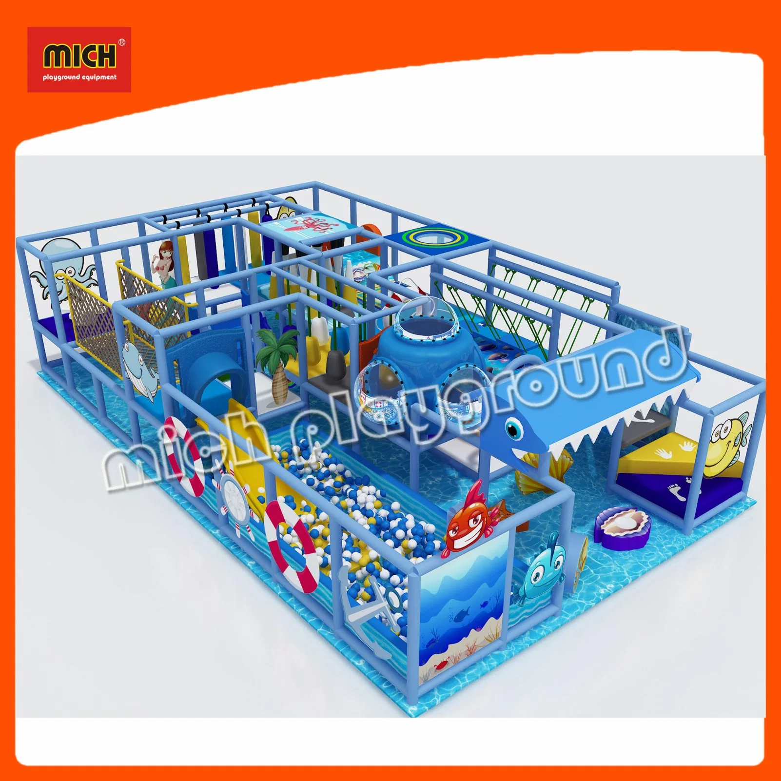 Children Indoor Playground Plastic Toys with Ball Pool