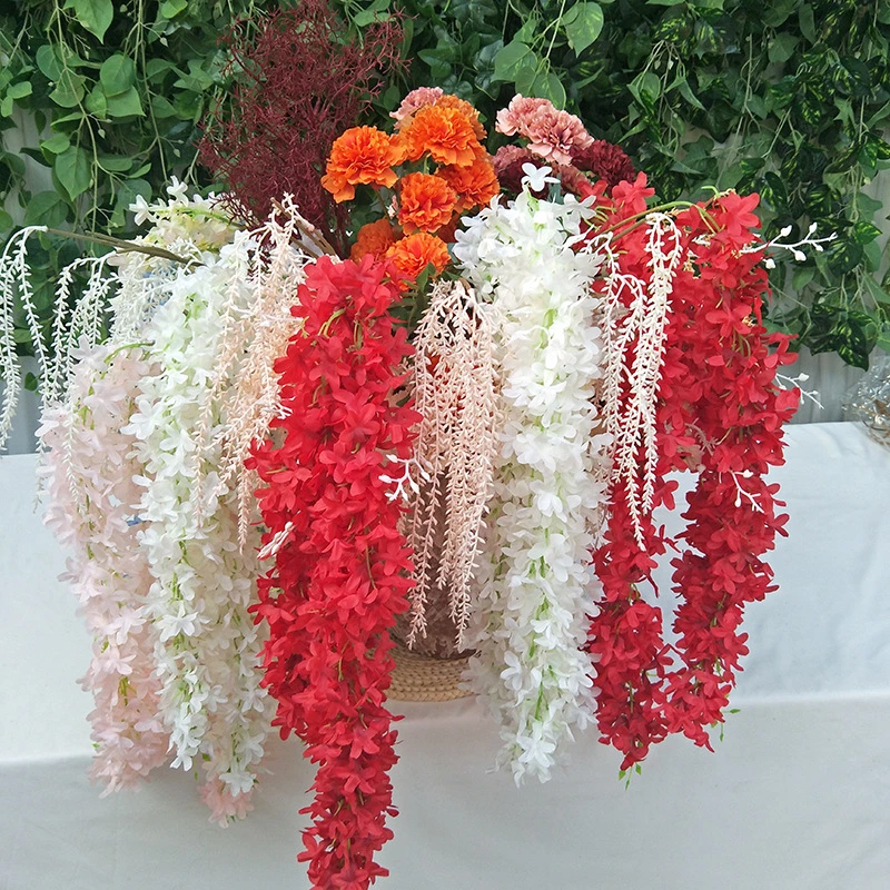 Wholesale/Supplier Orchid String Wisteria Vine Ratta Hanging Garland Silk Flowers