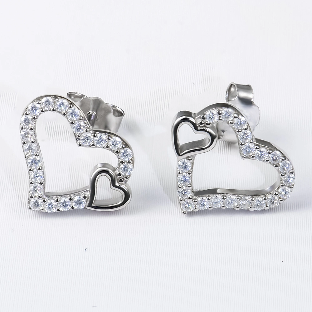 Moissanit Ohrring 925 Sterling Silber Weiß Vvs Stud Moissanit Diamant Ohrring-Schmuck