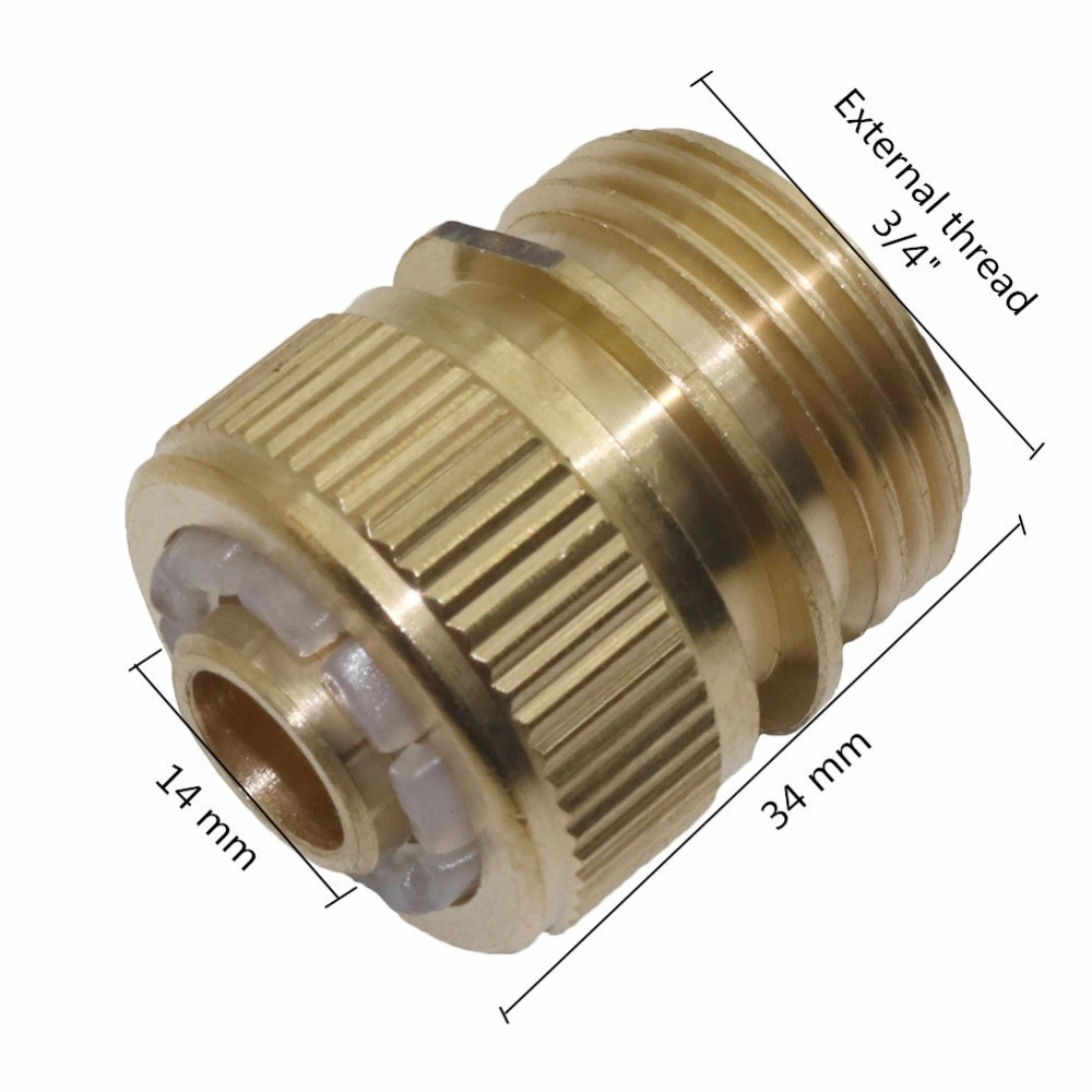 3/4 Inch Male Thread 1/2 Inch Brass Garden Water Hose Connector Hose Fittings