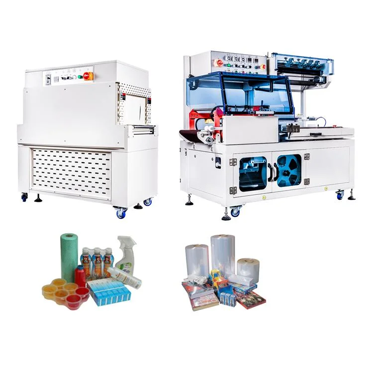 Plastic PE POF Film Auto Wrapper Shrink Wrap Packing Machine Automatic Heat Tunnel Packaging Shrink Wrapping Machine