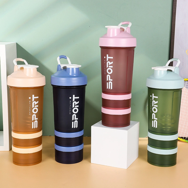 Wholesale/Supplier Tumbler Kettle Cup Protein Shaker Plastic Bottle with Powder Container Shaker Bottle Gym Protein