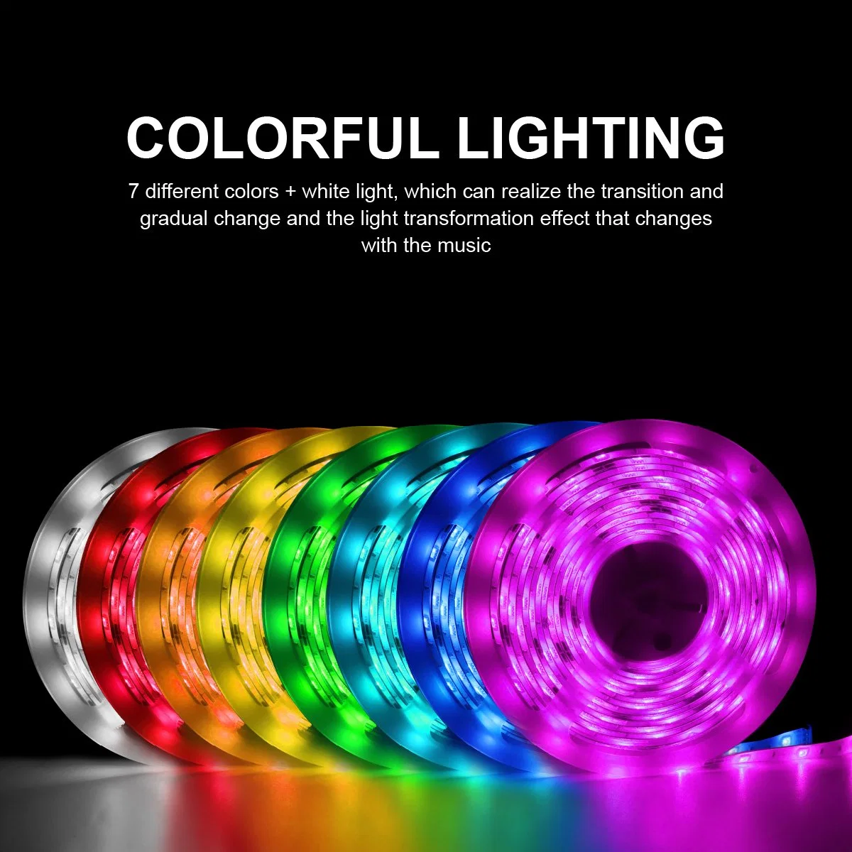 RGB LED Tape Light Car LED for Gaming Room Home Atmosphere Lamp