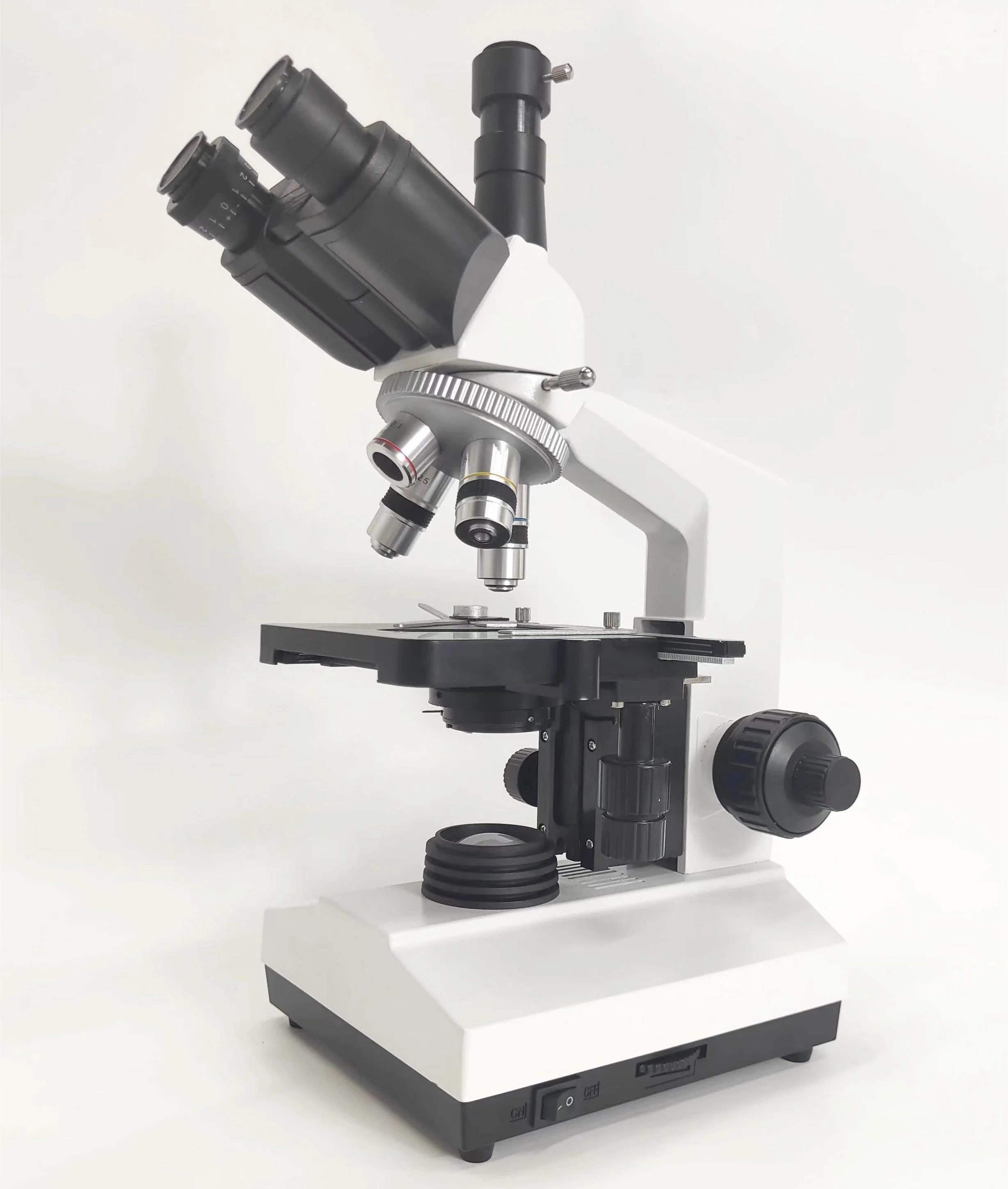 Instrumento óptico microscópio biológico com cabeça trinocular - 107sm