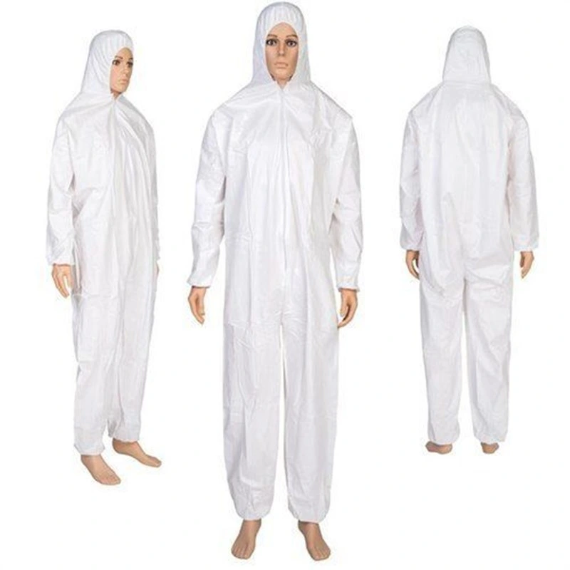 Disposable PP Non Woven SMS Microporous Type 5/ 6 Film Protective Coverall Suit Overall with CE Certificate