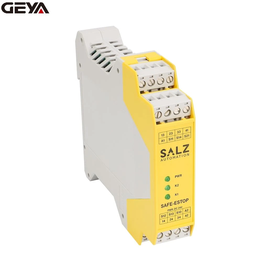 Geya Safe-ESTOP Factory Direct Manufacturer DC 24 فولت +/- 10 % أسعار عالية الجودة 220 فولت حماية الأمان Relays