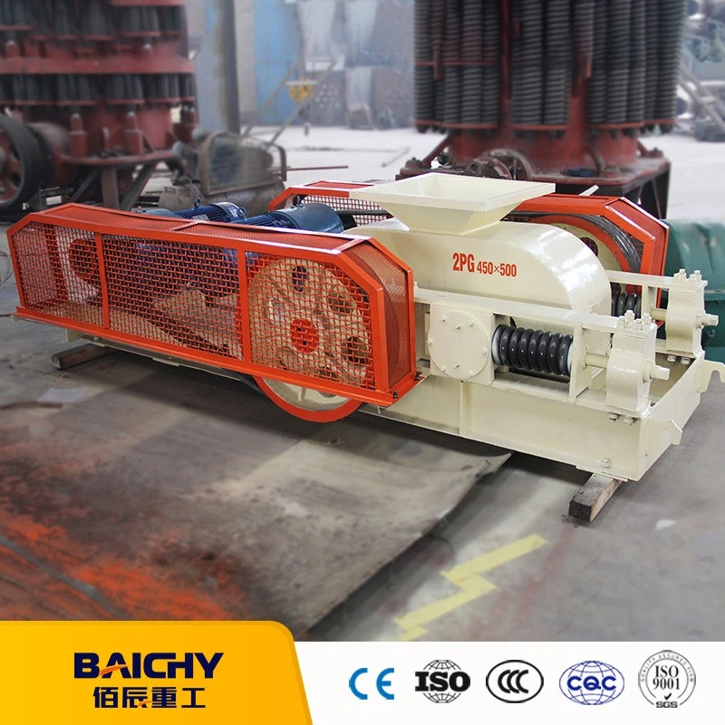 Heißer Verkauf Glatte Doppel Roller Crusher Rock Stone Zwei Roller Brecher Doppelrollbrecher für den Bergbau