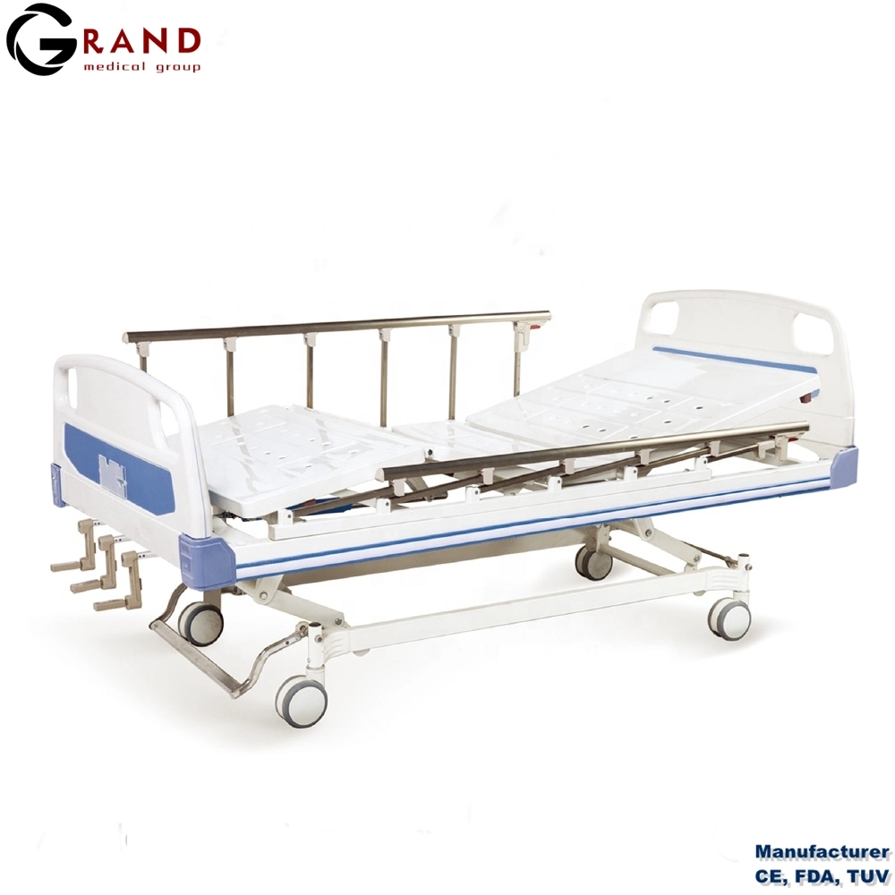 China High Cost-Effective Manual Three Function Hospital Patient Bed Medical Nursing Bed for Hospital Medical Furniture