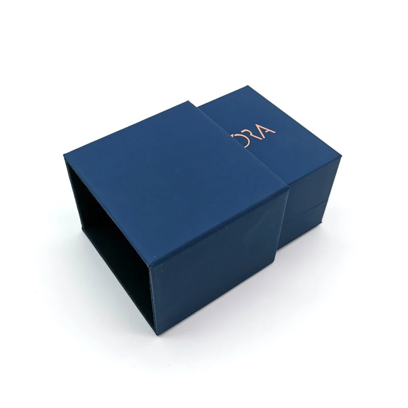 Kundenspezifische Luxus Blue Engagement Ring Box Verpackung