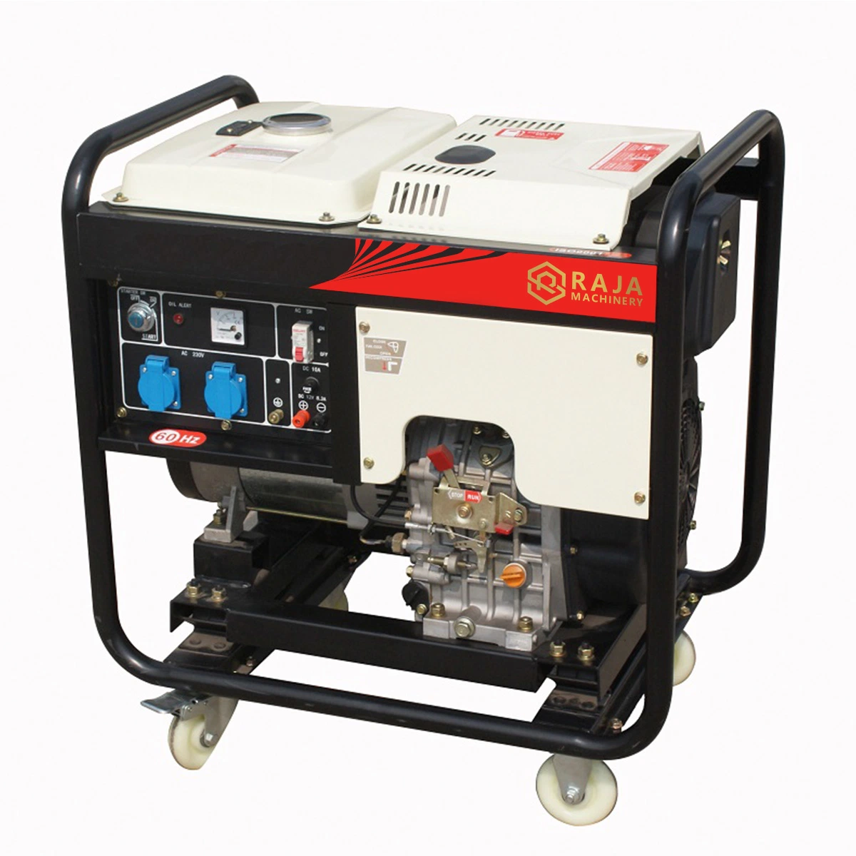 Air Cooled Single Cylinder 9.0KW Diesel Generator for Construction Site Outdoor Electricity