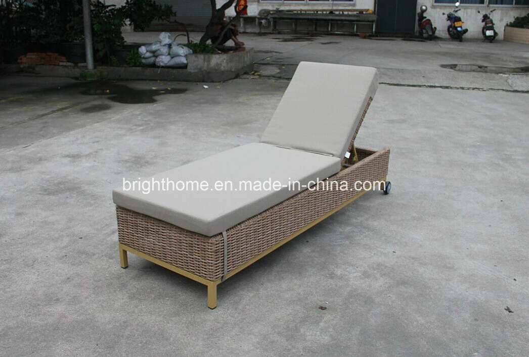 Patio de mimbre al aire libre muebles de rattan chaise lounge Sun King (BM-573)