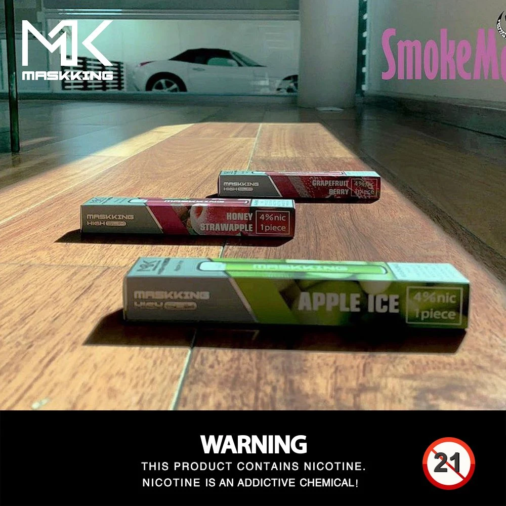 Manufacrure original Maskking alto 300 Slim bocanadas de Vape desechables con 18 frutos