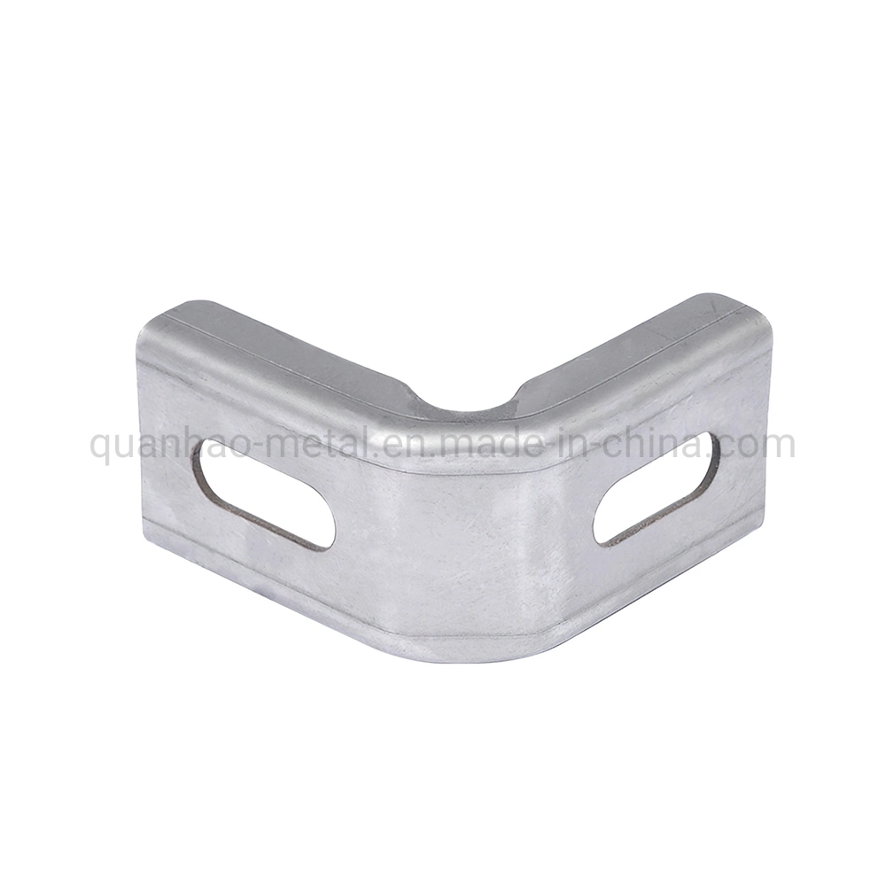 Metal Stamping Brushed Stainless Steel Corner Connector OEM Furniture Connector