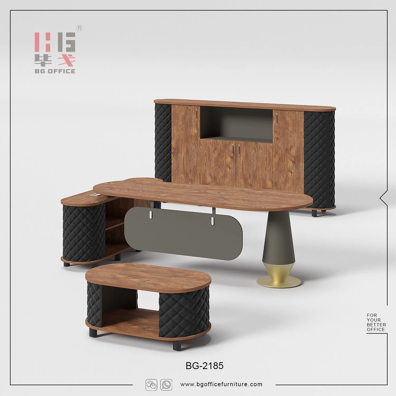 Luxury Modern L Shape Wooden Executive Desk Wholesale/Supplier Office Computer Table Furniture