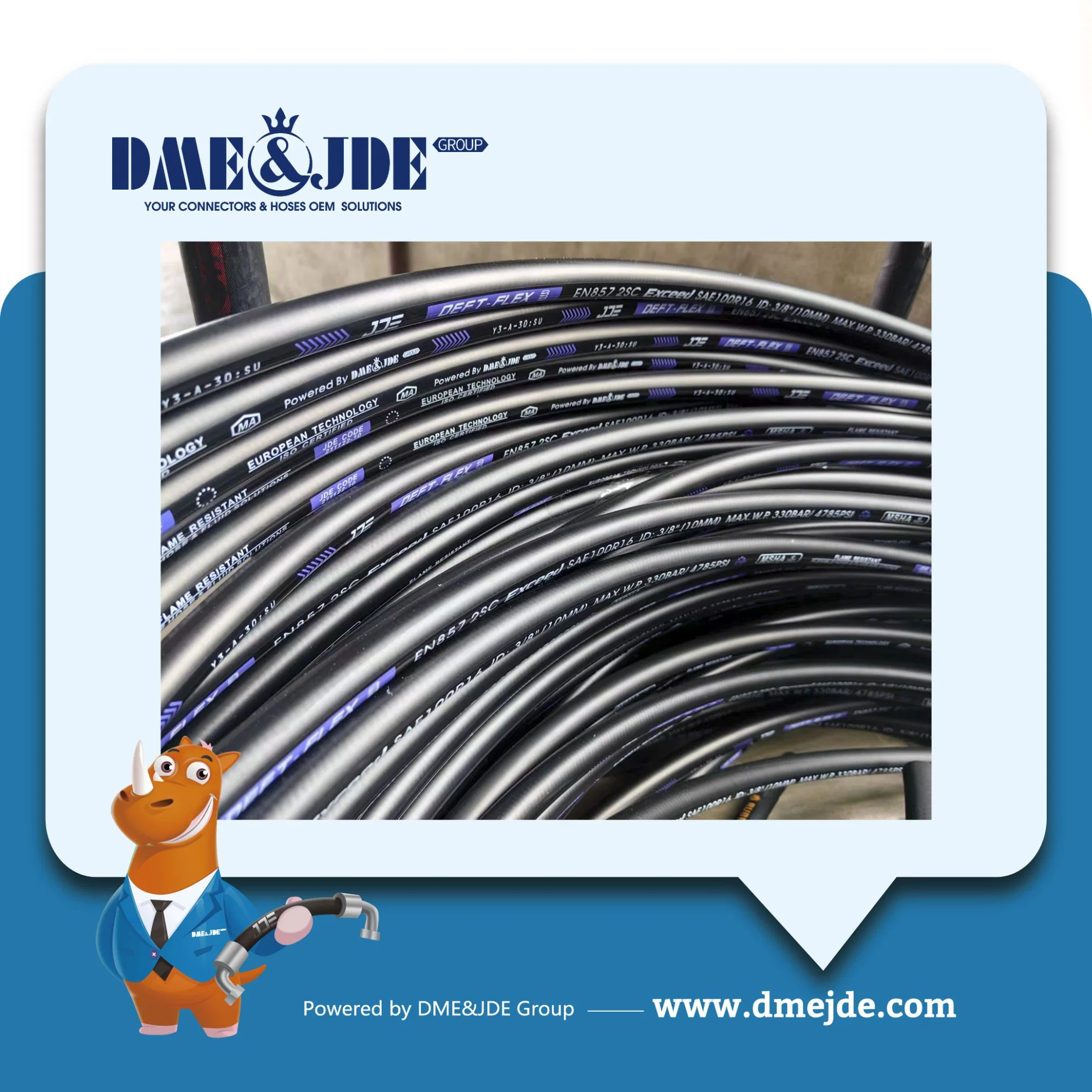 Smooth Cover 2sc Wire Braided Fluid Hose