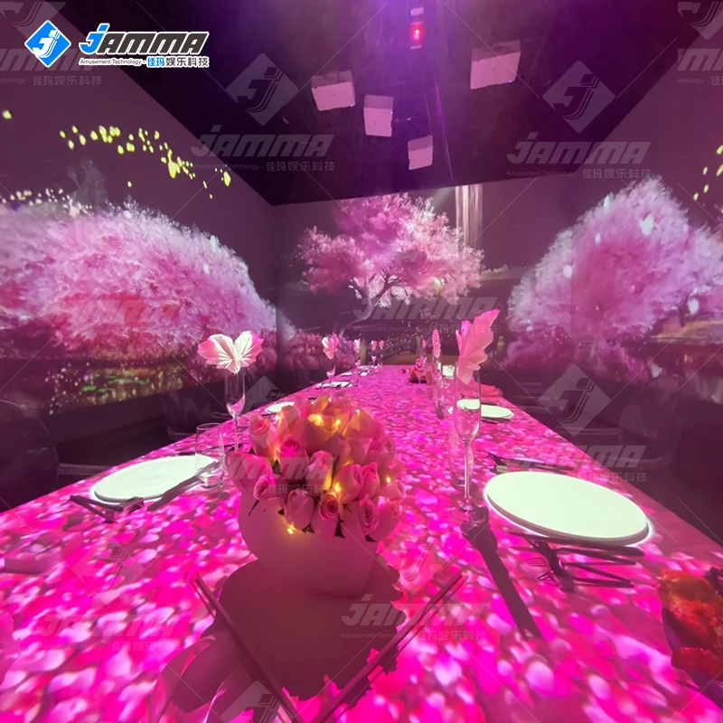 3D Indoor Interactive Wedding Themes Restaurant Projection Games Machine