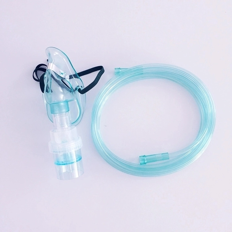 Fábrica na China com kit de máscara de nebulizador médico para tubo de boca em T. Definir o kit de máscara de nebulizador