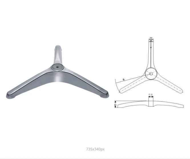 Accesorios para el hogar Sillas para el comedor Oficina base silla piezas Metal Mobiliario de mobiliario