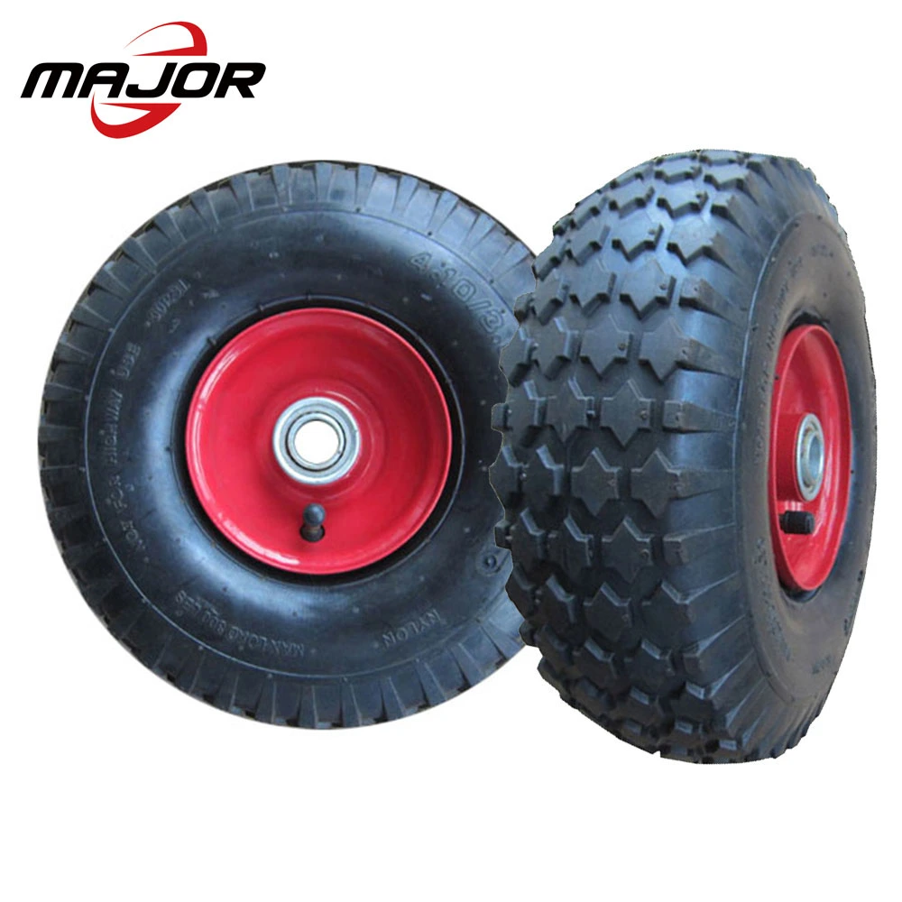 Pneumatic Rubber Wheel 10X3.50-4 Beach Cart Wheel Inflatable Pneumatic Air Rubber Wheel