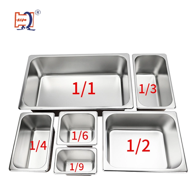 Approved Standard Sizes Gn Pan Food Gastronom Containers with Lid Stainless Steel Buffet Food Container Gn Pan Food Serving Pan