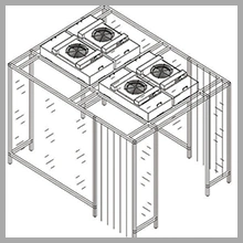 Biobase Down Flow Booth Customization Cleaning Clean Room Booth