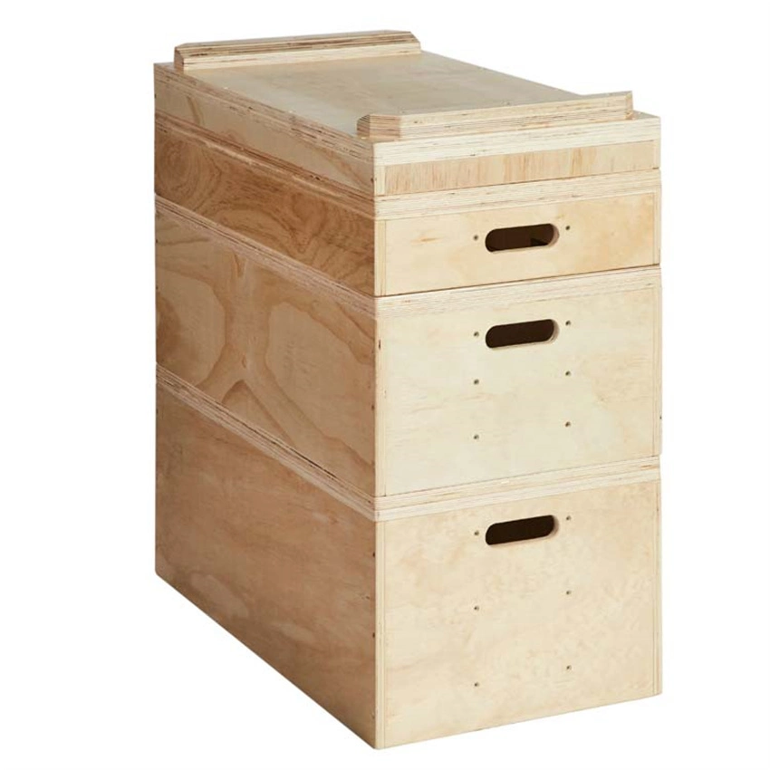 Caja Plyo Plyométrica Cajas de Salto de Fitness Sólidas Caja de Salto de Madera Barra de Pesas Caja Plyo de Madera Ajustable Plataforma de Levantamiento de Pesas Juego de Bloques de Jerk de Madera