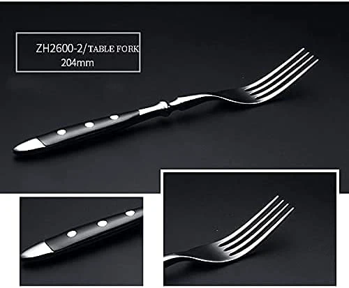 Rivets Black Forged Stainless Steel Cutlery Set Spoon Fork Knife Tableware Set with Bakelite Handle