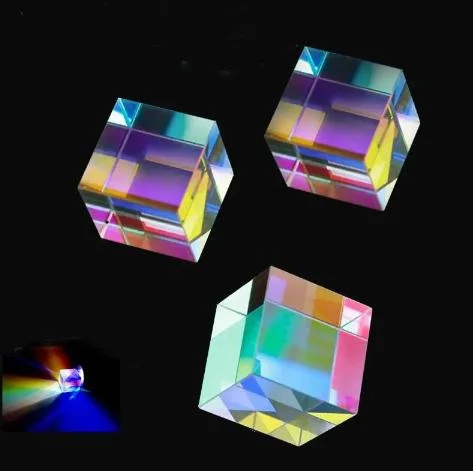 Custom Big Size Crystal Optical Glass or Infrared Material Cube X-Cube Prism