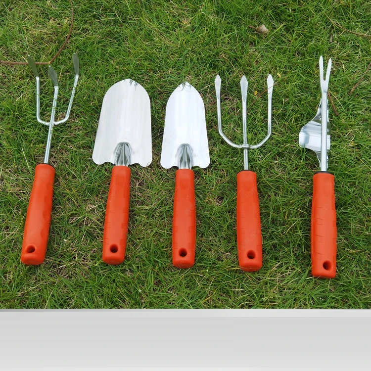 Garden Tools Set Flower Print Aluminium Gardening Tools with Trowel Transplanter Rake Weeder Pruner Shears Sprayer 9PC