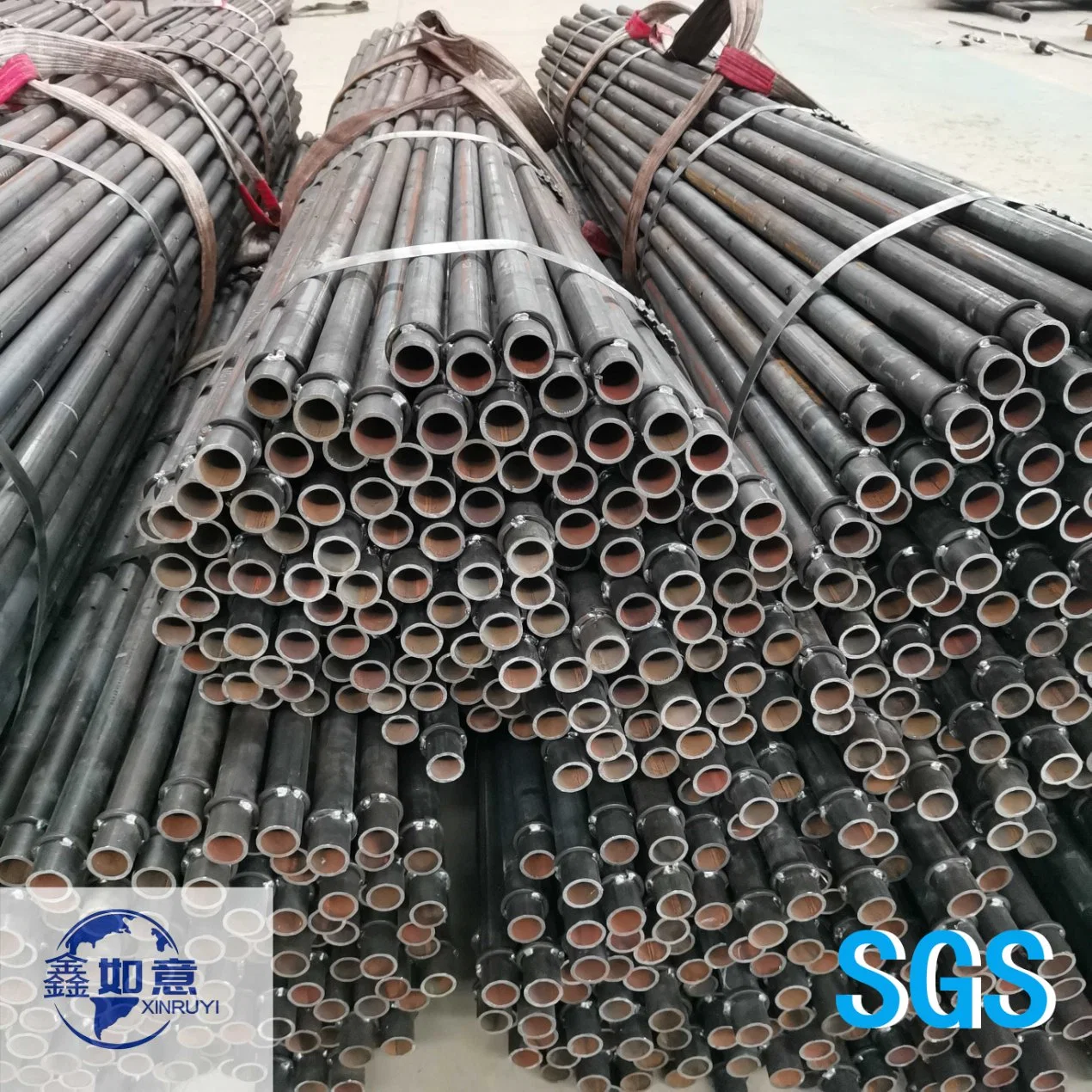 Dz40 Dz50 Dz55 Dz60 Dz65 Dz80 R780 Hot Rolled Alloy Steel NPT Threading API Threading Slotted Steel Pipe Piles for Tunnel Support with Coupling with Sharp Ends