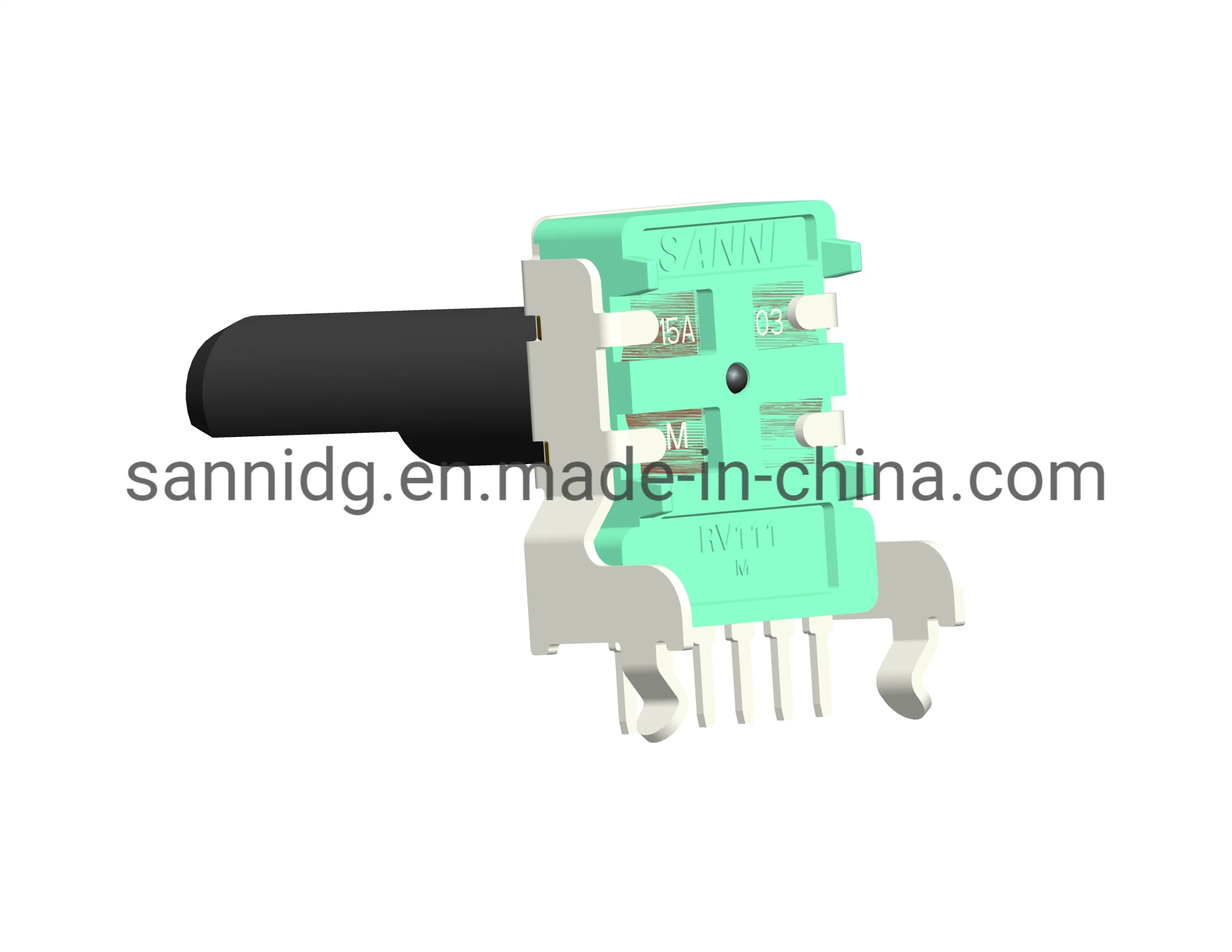 RV11111g0-Fa30b12 11mm Plastic Shaft Dual-Unit Horizontal Mounting Rotary Potentiometer for Sound Console