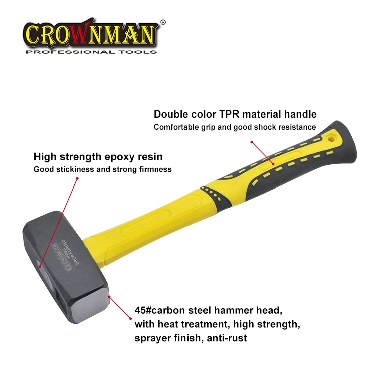 Crownman German Type 1000/1500/2000/5000g Stone Masonry Hammer