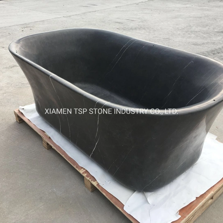 Freestanding Hand Carved Stone Bathtub for Home Decor